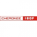 Piper Cherokee 180 F Aircraft Decal,Sticker 1 1/2''high x 12''wide!